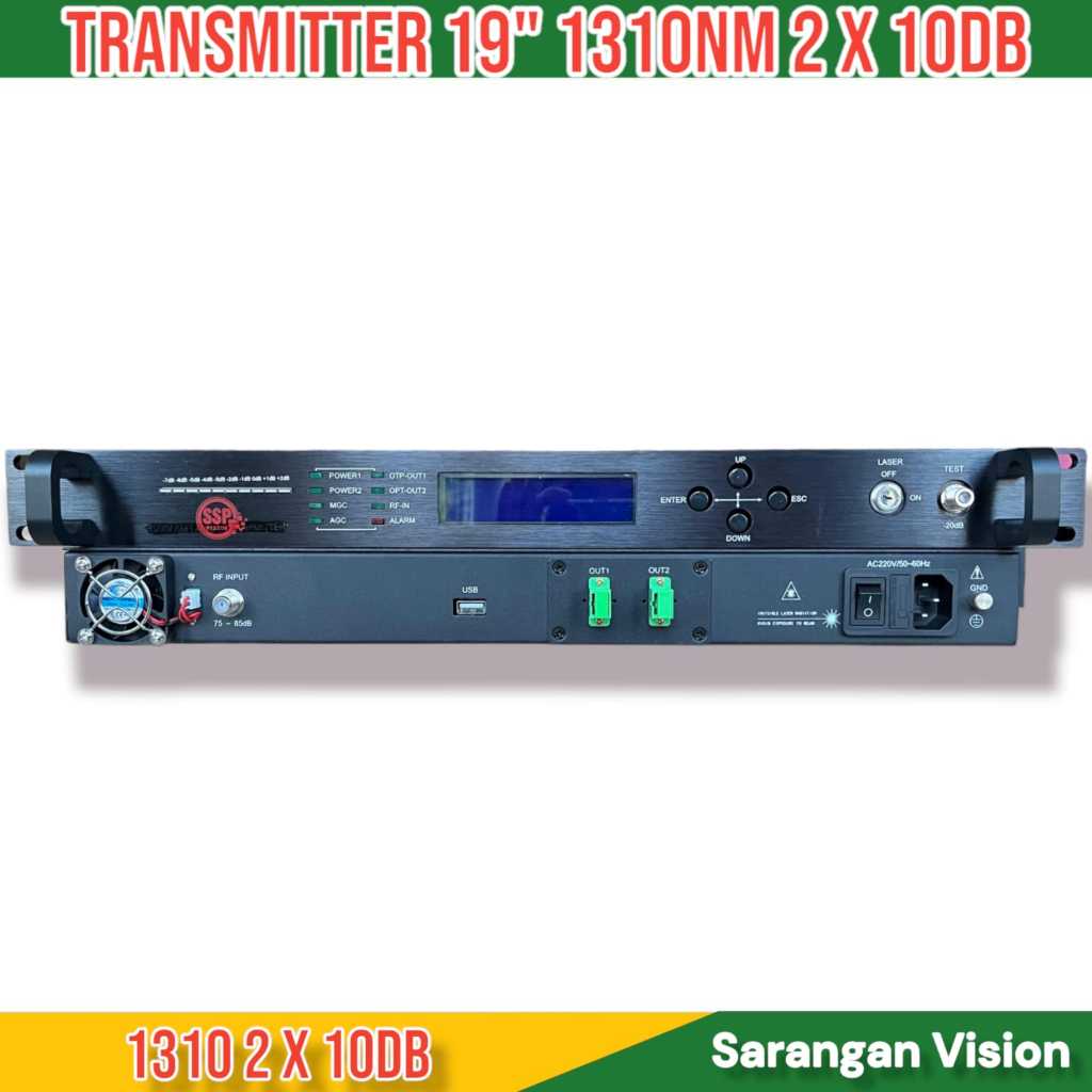catv Transmiter 19quot 1310nm RF to Optical TV Kabel
