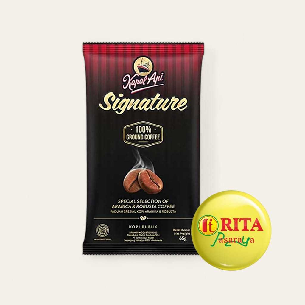 

Kapal Api Signature Kopi 65gr Kopi Bubuk Instant 100% Ground Coffee