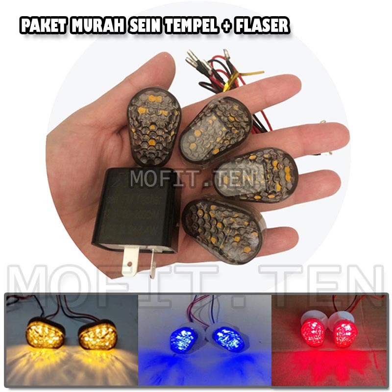 Paket Murah Lampu sein sen tempel Diamond Vering + Flaser Sein atur Kedip Lampu