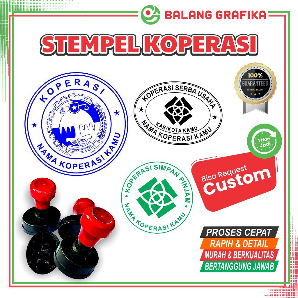 

Stempel Koperasi Bisa Custom Desain dan Tulisan