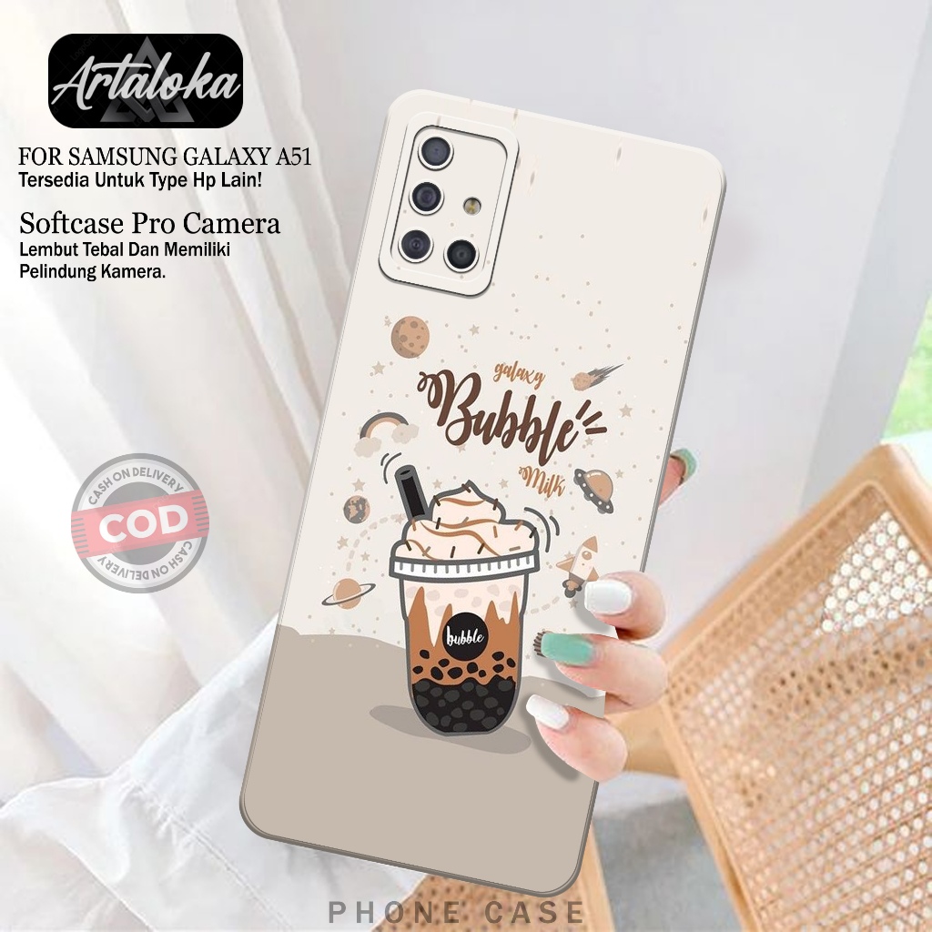 Softcase Hp Samsung Galaxy A51 Fashion Case Boba Case Samsung Galaxy A51 Silikon TPU Pro Camera Casi