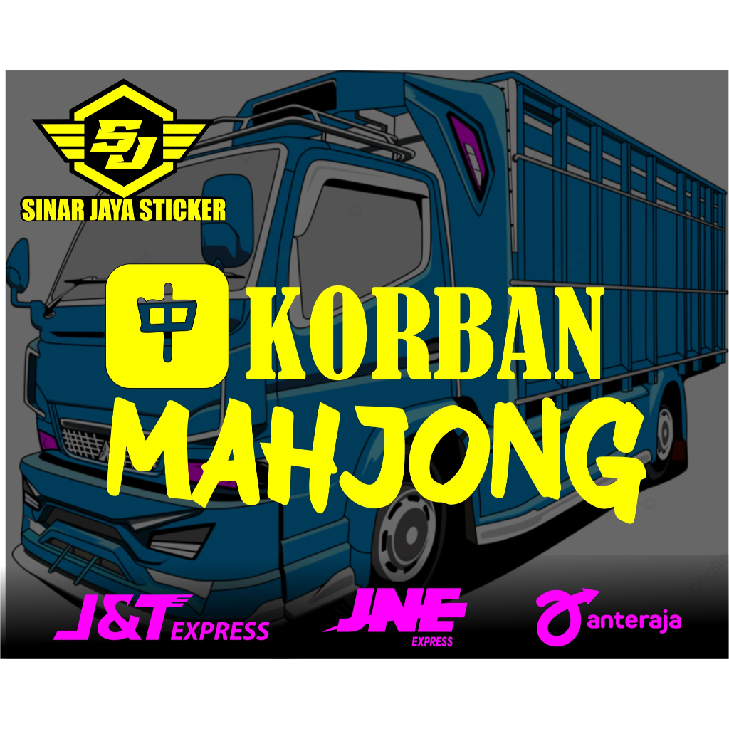 STIKER KORBAN MAHJONG STIKER CUTING VARIAS KACA MOBIL