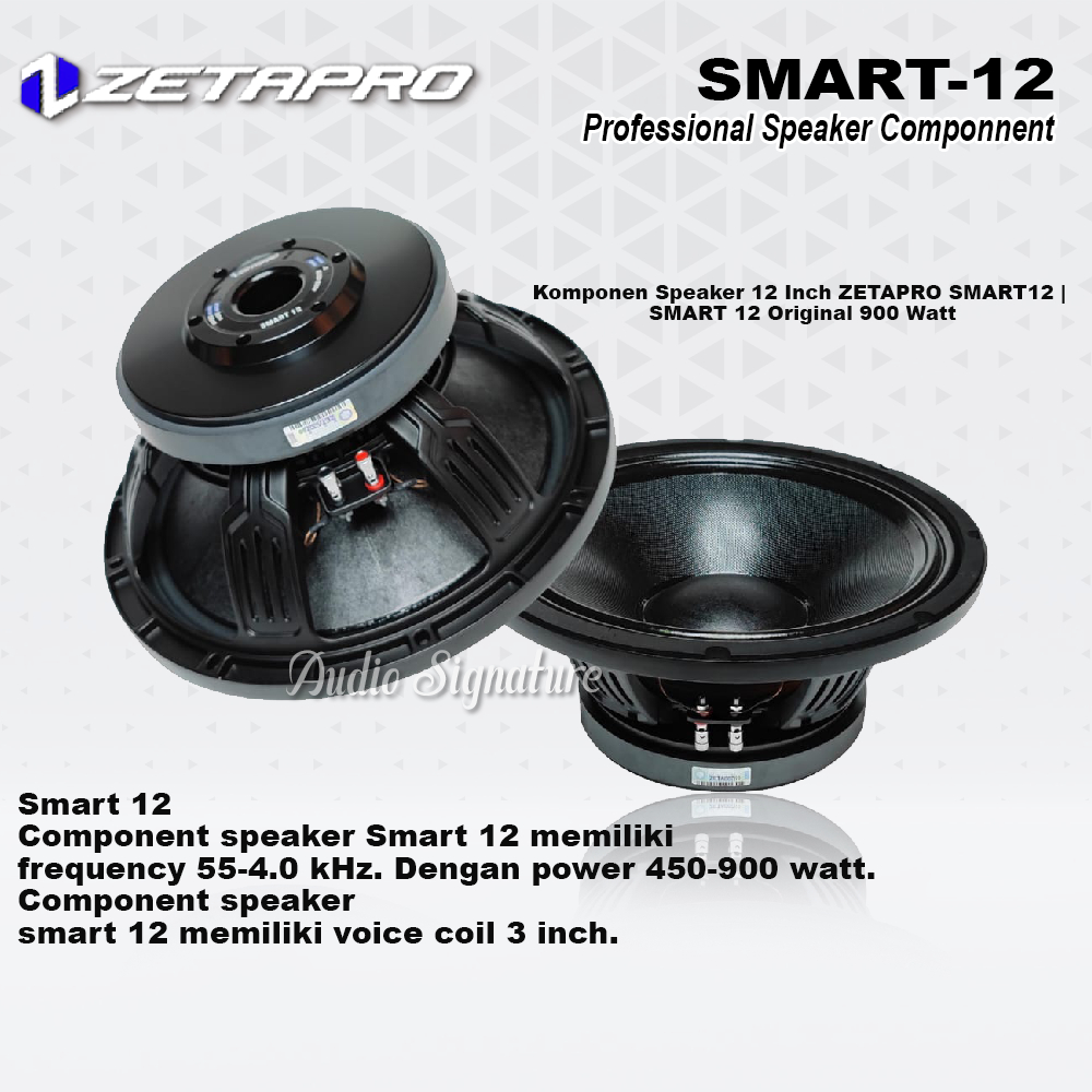 Komponen Speaker 12 Inch ZETAPRO SMART12 | SMART 12 Original