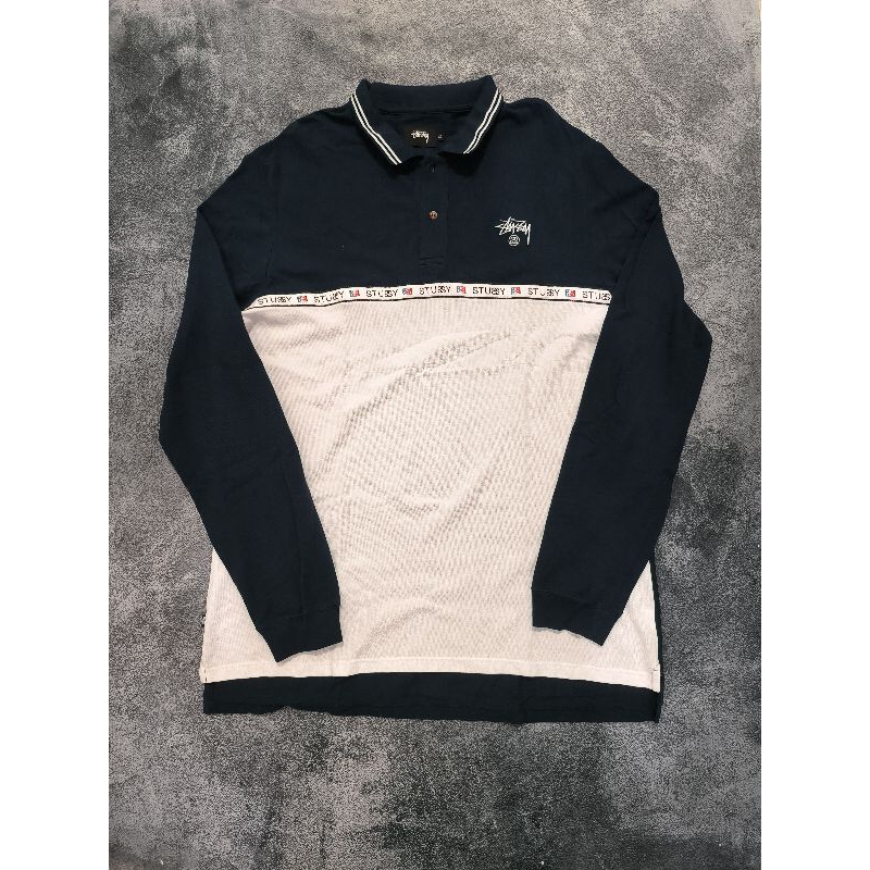 KAOS TSHIRT LONG SLEEVE POLO RUGBY STUSSY