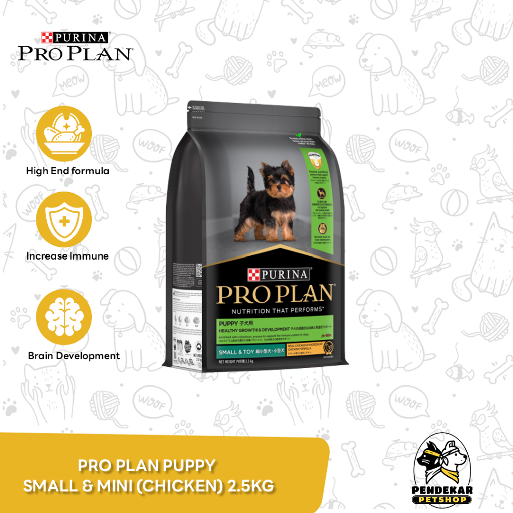 Makanan Anjing ProPlan Small & Mini Puppy 2.5kg Dog Food