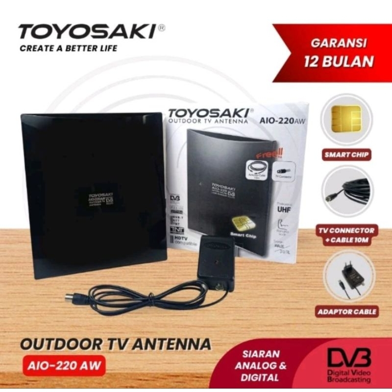 Antena TV Digital/Analog Toyosaki AIO-220AW/200SC/235SC/228USB/238USB Indoor/Outdoor