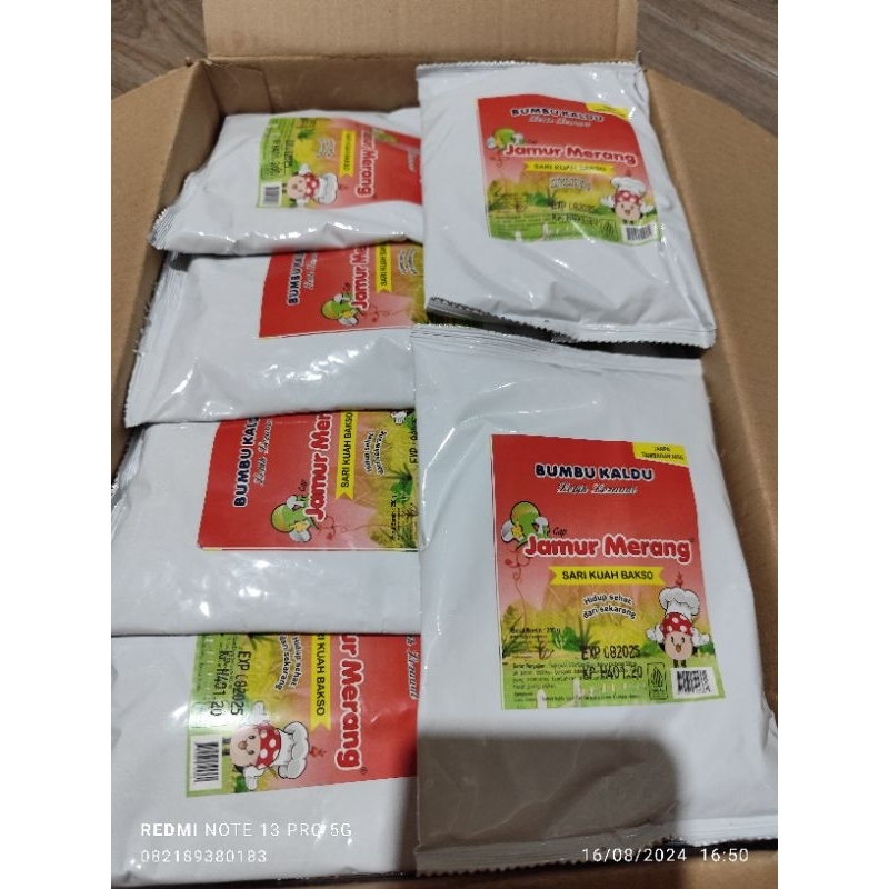 

bumbu sari kuah bakso non MSG 250 g cap jamur merang