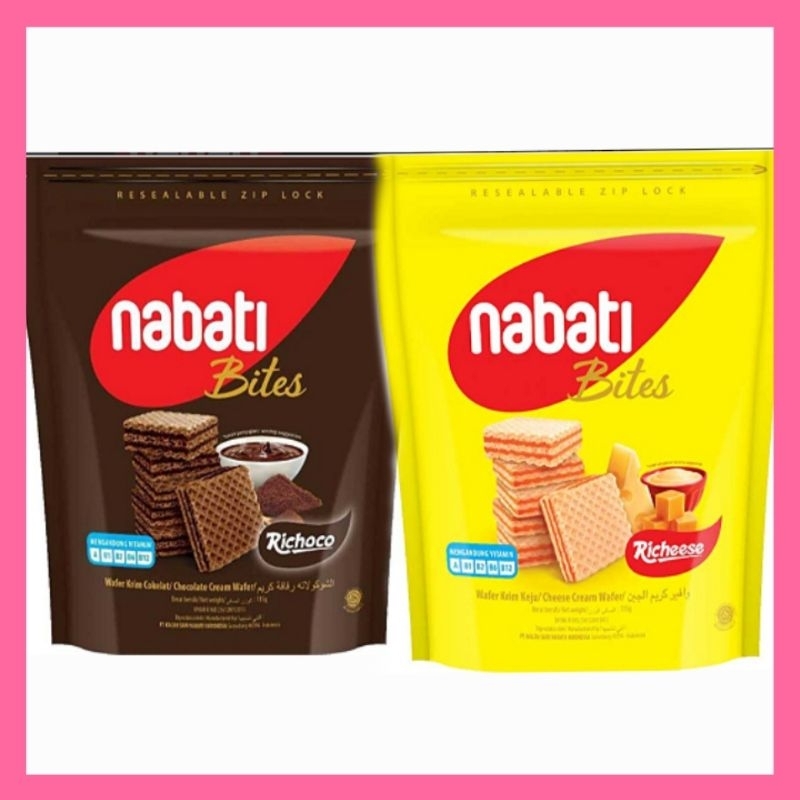 

wafer biskuit nabati bites richeese keju richoco coklat pouch Zipper 115gr