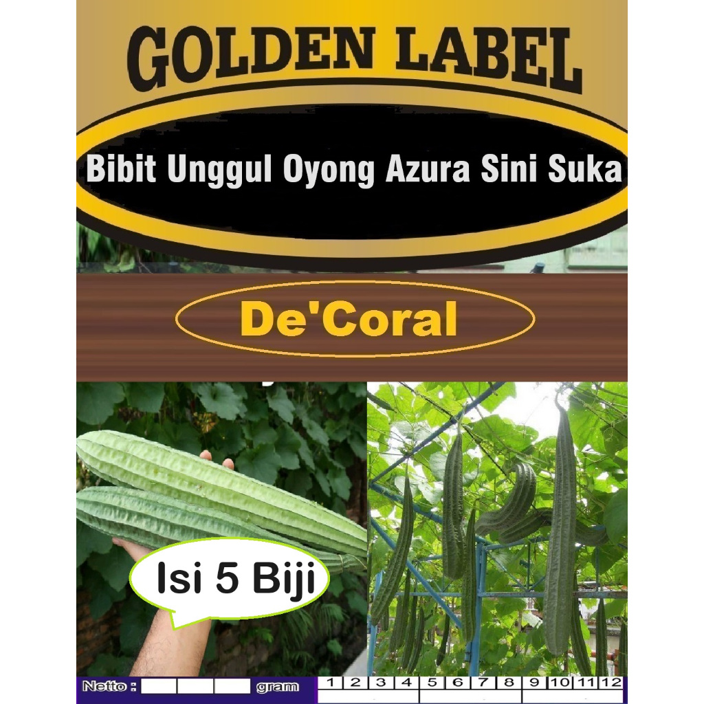 Bibit Unggul Oyong Azura Sini Suka | Biji Benih Oyong Azura Sini Suka