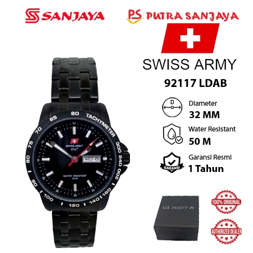 Jam Tangan SWISS ARMY 92117 LDAB Wanita Original Garansi Resmi 1 tahun Stainless Steel