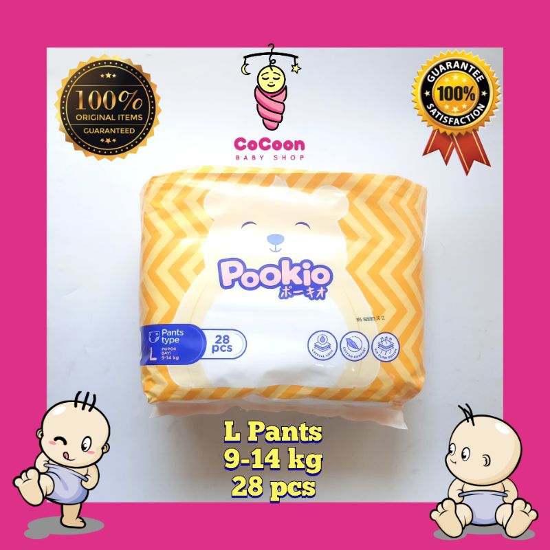 Popok Bayi Pokio Pookio Pants Celana L28 L 28