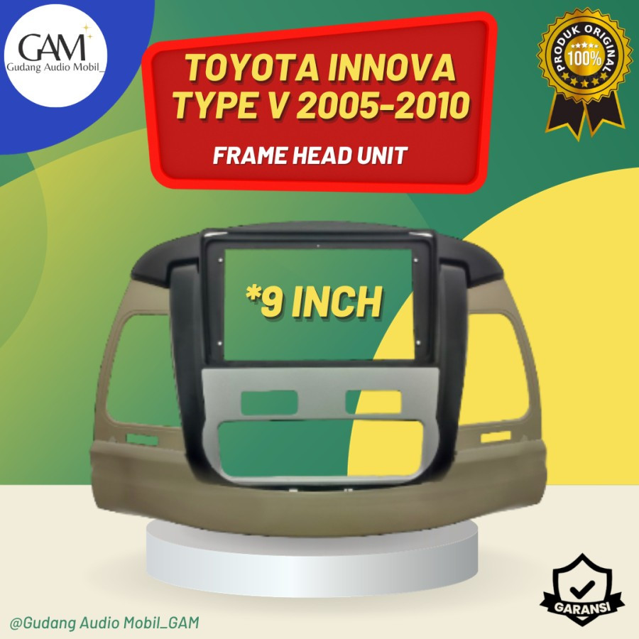 FRAME HEAD UNIT ANDROID 9 INCH TOYOTA INNOVA 2005 - 2010