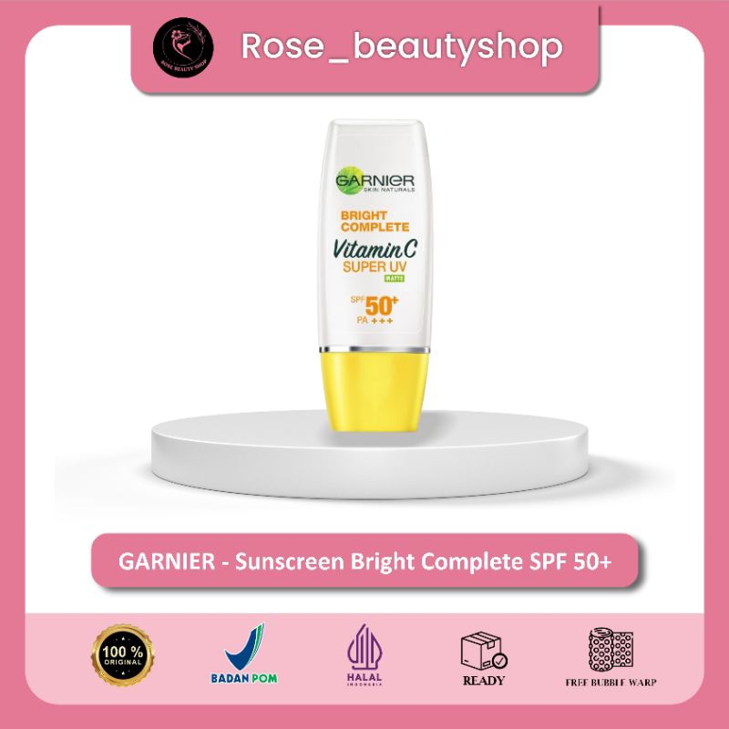 GARNIER Sunscreen Matte 30ml - Garnier Super UV Invisible Serum Sunscreen SPF 50+ PA++++ Vitamin C S