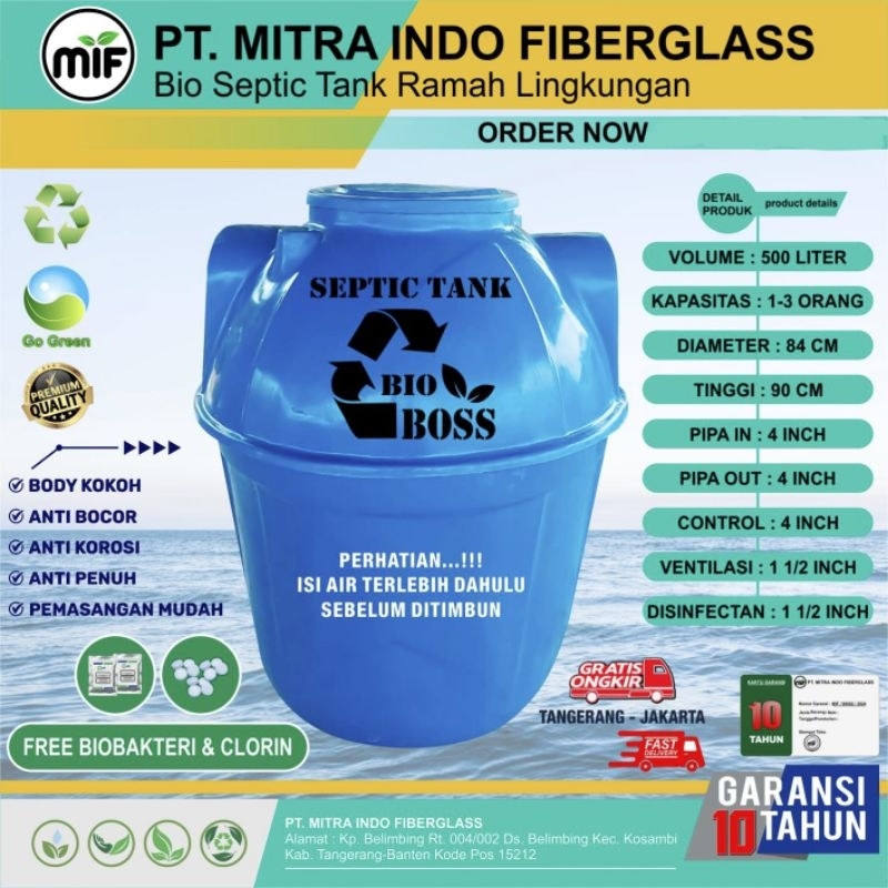 Septic Tank 500 Liter.Biofil,Biofilter,Biomif,BioBoss,Biotech