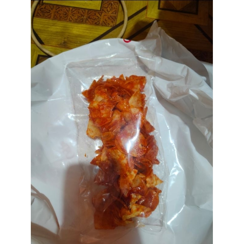

keripik balado pedas manis, makanan padang, sanjai balado , keripik cemilan