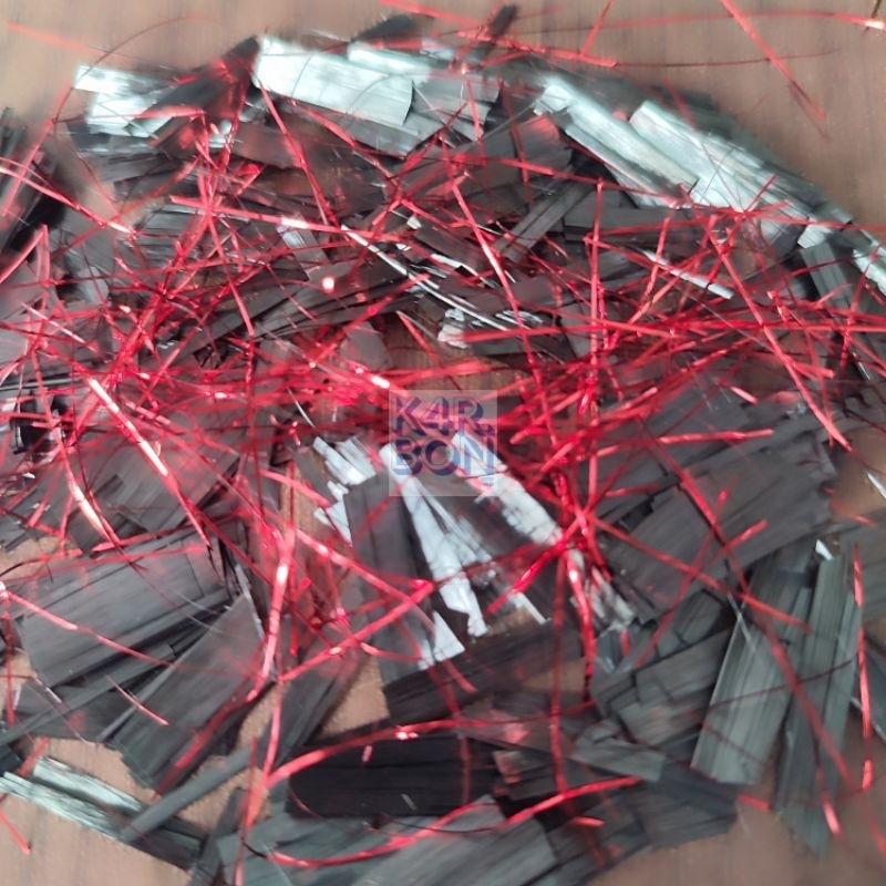 Serat Carbon Forged Chopped Warna Metalik