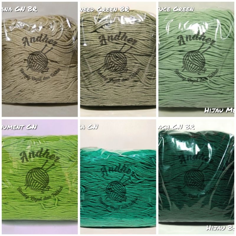 RK Talikur warna tali kur 3mm HIJAU bahan Polyester 250 gram, 500 gram, 1000 gram/1 kg