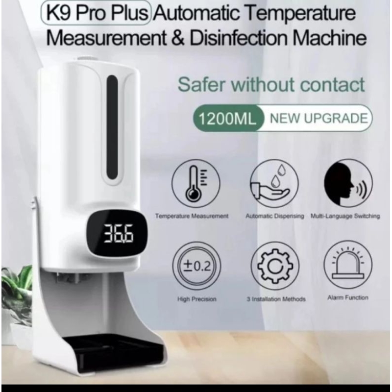 Thermometer tanpa kontak Soap Dispenser Hansanitiser K9 pro plus