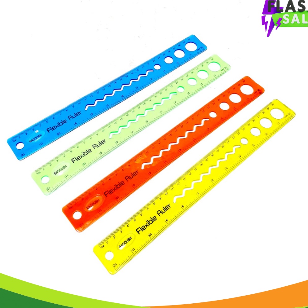 

SERBA SERBI HARGA GROSIR PER 1LUSIN 12PCS PENGGARIS FLEXIBLE 3CM ANTI PATAH 4 WARNA