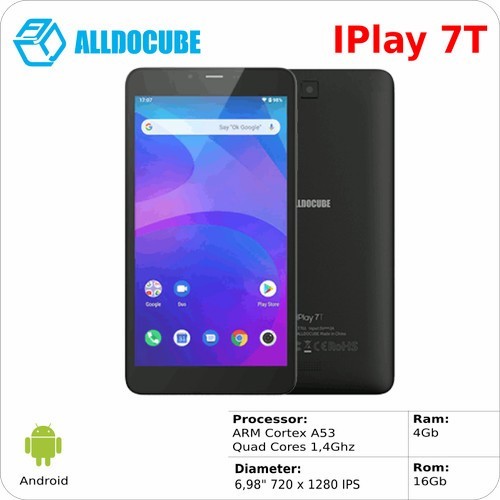 Alldocube IPLAY 7T (NEW) 4G LTE RAM 2GB/16GB Tablet Android 4G LTE Murah Berkualitas Tab 4G LTE
