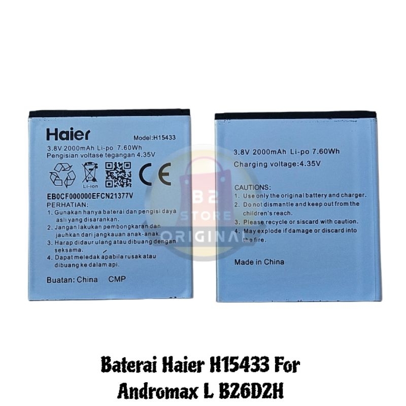 BATERAI BATTERY HAIER H15433 FOR ANDROMAX L B26D2H