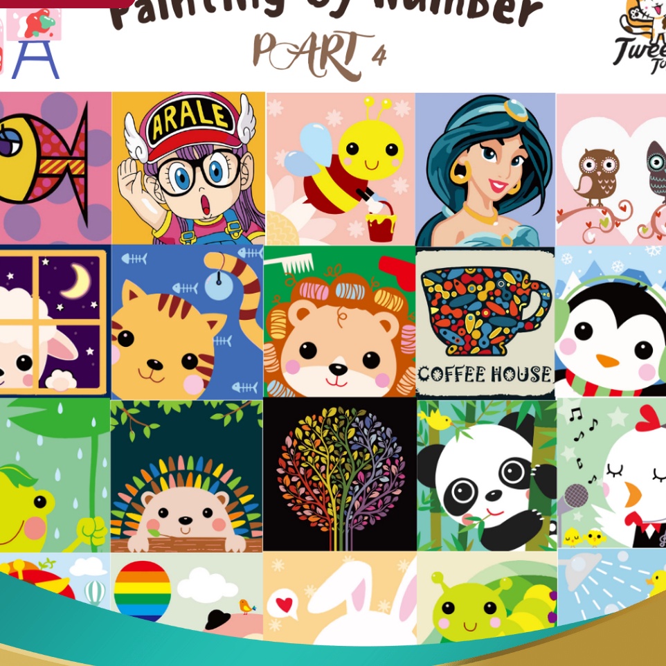 

SERU TweedyTgr Paint By Number Children Canvas Painting Set Kanvas Lukis Anak Part 4