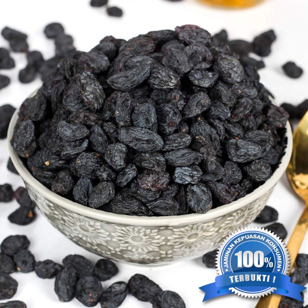 

black Raisin kismis hitam anggur kering asam manis segar premium sehat berkhasiat