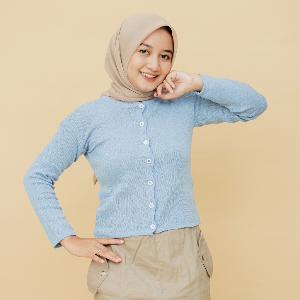 Bailey cardy / Crop top rajut / Baju rajut crop / Cardigan crop korea / cardigan rajut wanita