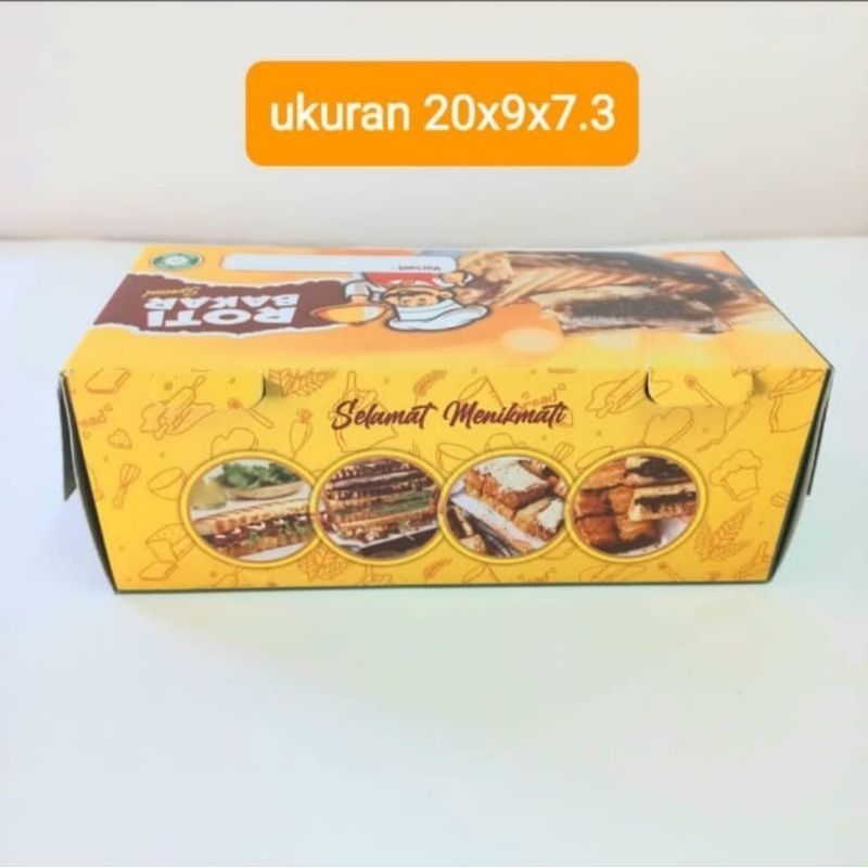

Box Roti Bakar/Kotak Roti Bakar/Kemasan Roti Bakar 1pack isi 50pcs Bahan kuat Tahan Meleyot