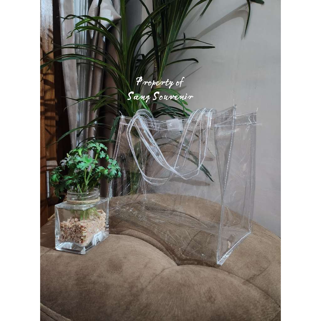 (25X13X20) Tas Hampers Mika Bening PREMIUM Souvenir Ultah Wedding Lebaran