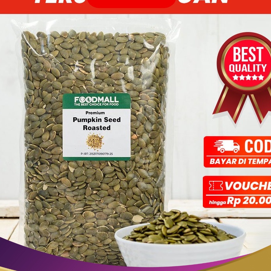 

TERBARU Pumpkin Seeds ROASTED 1 kg Biji Labu Panggang 1 gram