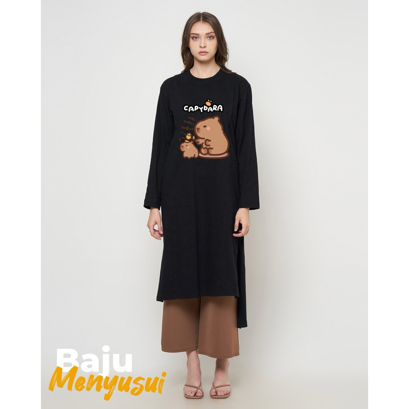 BAJU IBU MENYUSUI CAPYBARA menyusui bukaan samping|baju busui|baju hamil|dress busui |dress hamil|da