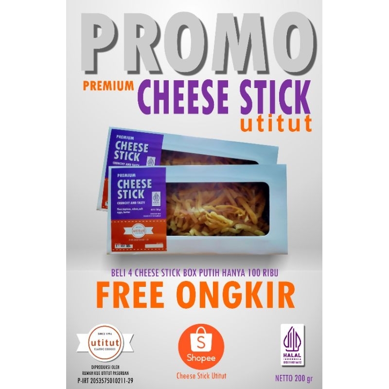 

cheese Stick Premium Utitut kemasan Box Putih isi 4