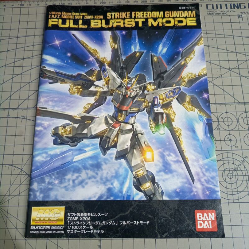 BANDAI MG 1/100 STRIKE FREEDOM GUNDAM GUNPLA MANUAL BOOK