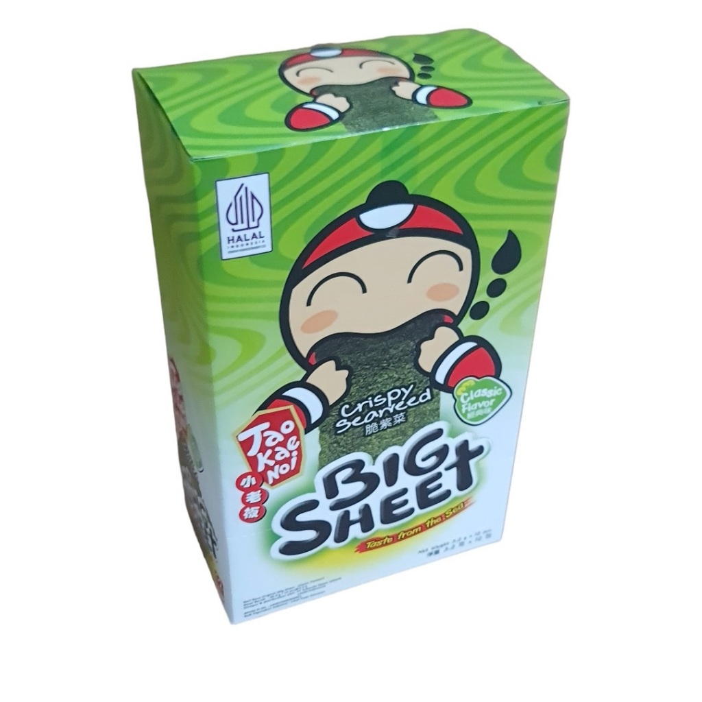 

Rumput Laut Seaweed Nori Snack Tao Kae Noi Big Sheet Classic Original Flavour (Box)