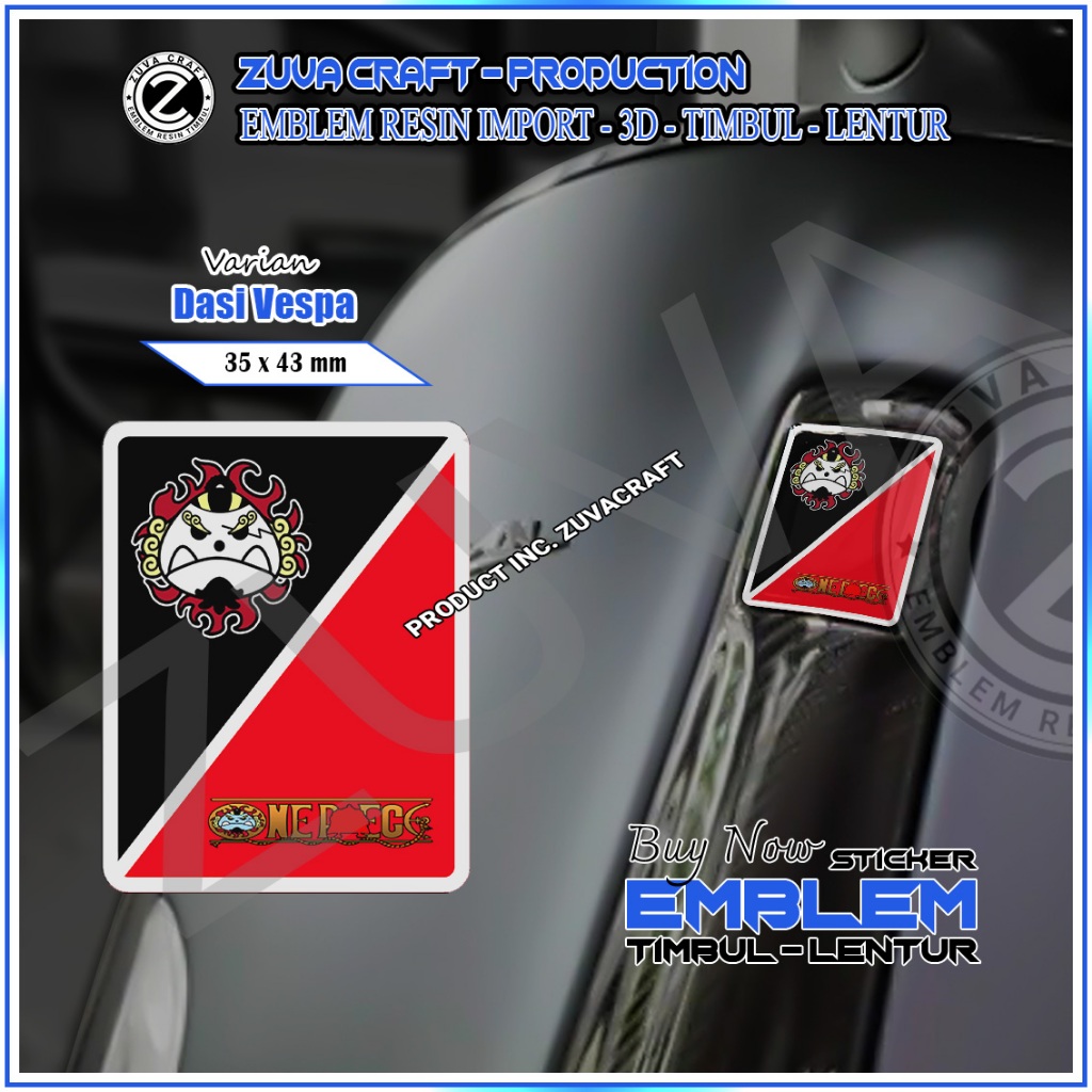 STIKER EMBLEM VESPA LOGO JINBE EMBLEM TIMBUL STIKER VESPA DASI VESPA VESPA RESIN LENTUR Vespa LX/S/S
