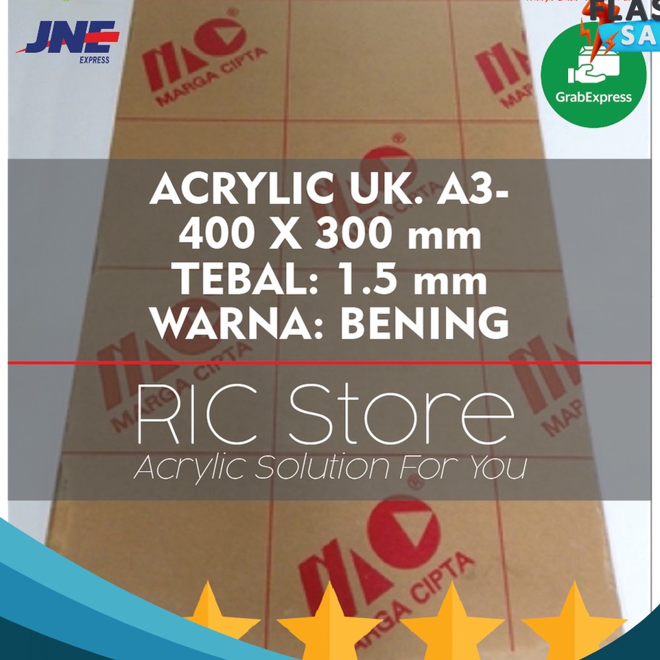 

MURAH MERIAH Acrylic Akrilik Lembaran Uk A3 4X3 Tebal 15mm BENING