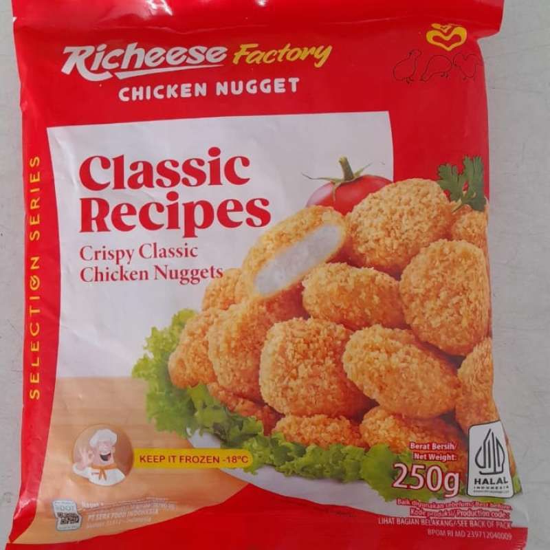 

Richeese Chicken Nugget Classic Receipes 250 Gram / Chicken Nugget