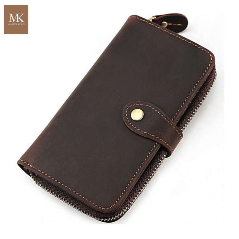 Dompet Panjang Kulit Vintage Untuk Pria Wanita Mk111