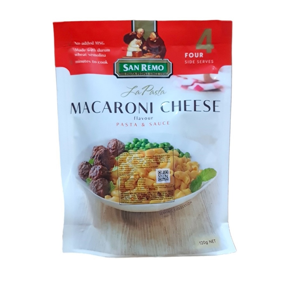 

Makaroni Keju Pasta Instan Macaroni Cheese San Remo 120Gram (Pack) / La Pasta