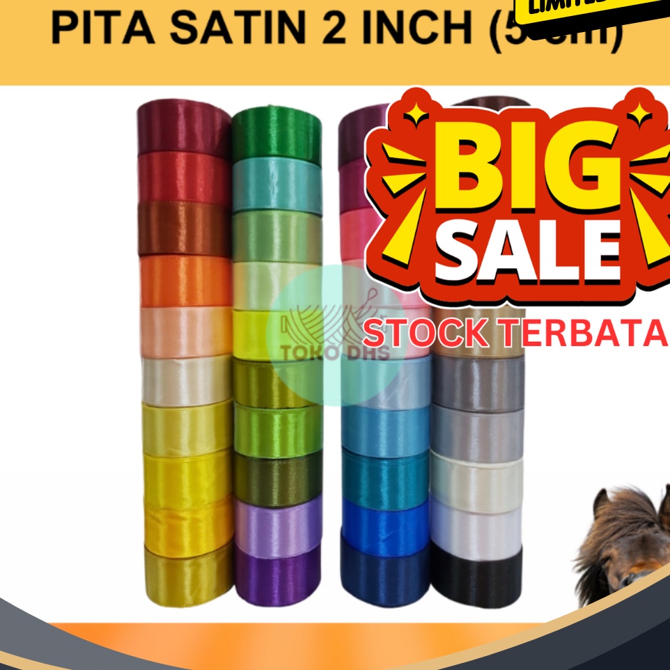 

SPESIAL Pita Satin 2 Inch 5 Cm