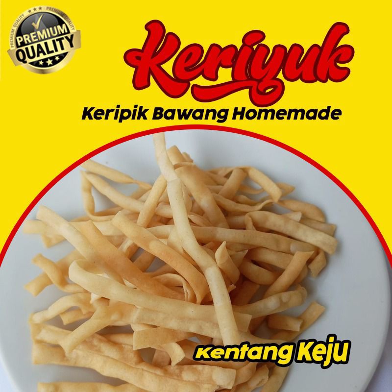 

Keripik bawang | Kue bawang Homemade asli rasa stik Kentang Keju dari Keriyuk