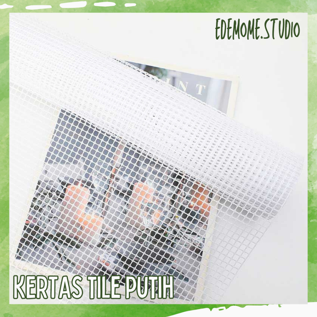 

(PER ROLL) Polynet Jaring Kotak Square Mesh Wrap Buket Bunga Cantik Warna PUTIH