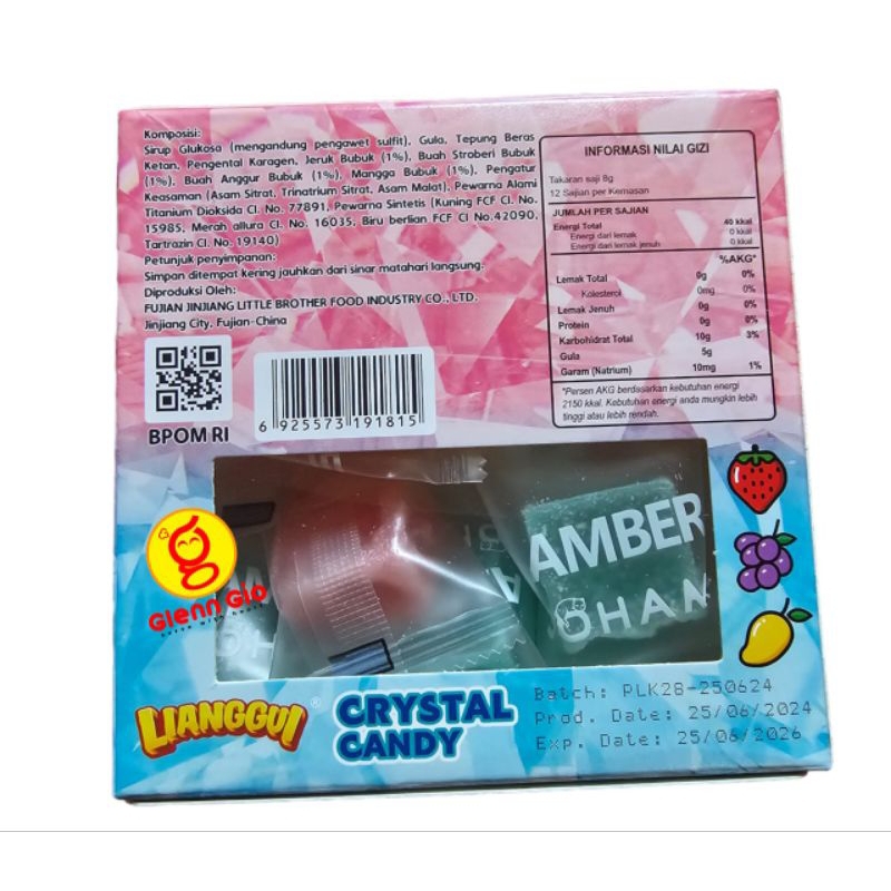 

Piscoklegit_ Permen Aneka Rasa Buah Crystal Candy Lianggui Box