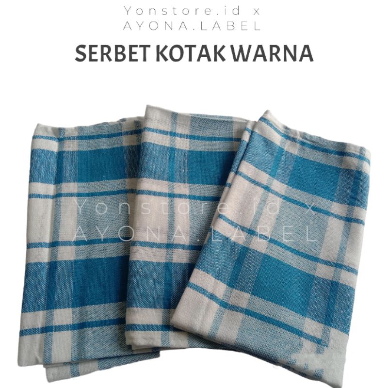 1 pcs (lembar) Cap Dua Gunting warna serbet dapur jumbo tebal/lap piring/lap dapur/serbet kotak warn