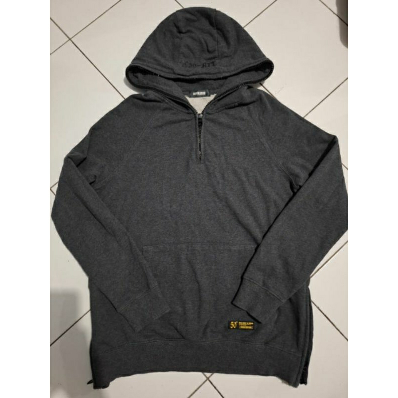 hoodie jaket kerudung original buckaroo dark grey abu