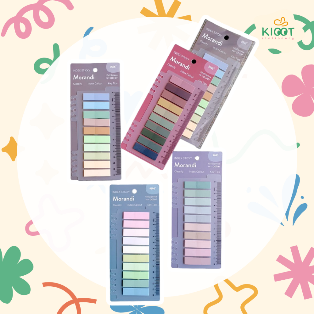 

Kioot - Sticky Notes Lucu 10in1 Tempelan Kertas Catatan Notes Polos Gradasi Pembatas Buku 95-002