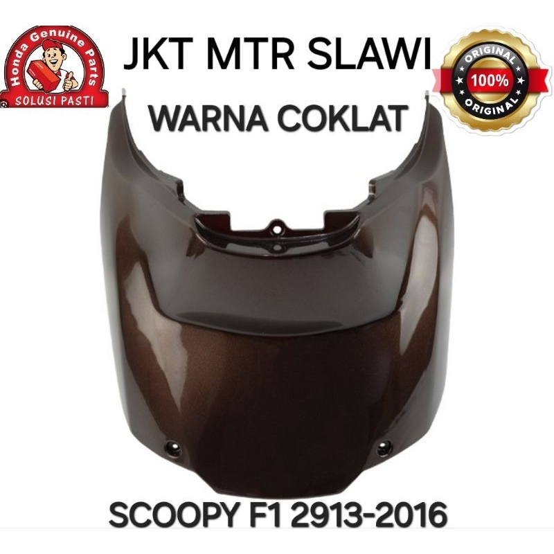 cover center, tutup mesin scoopy f1 2013-2016 warna coklat asli honda ahm, ori honda ahm