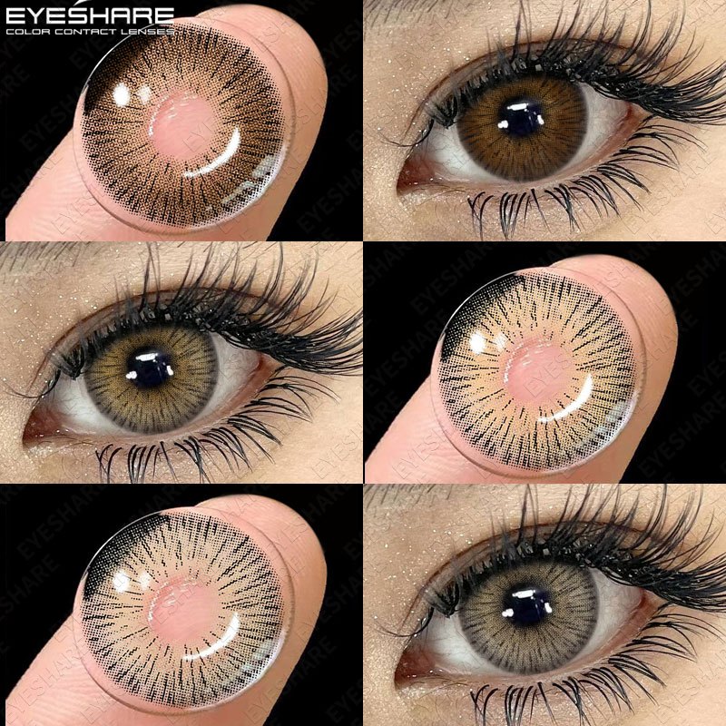 Eyeshare VIENNA Softlens GREY/CHOCOLATE 1Pasang Lensa Kontak Warna Diameter 14.5 mm use 12 Months