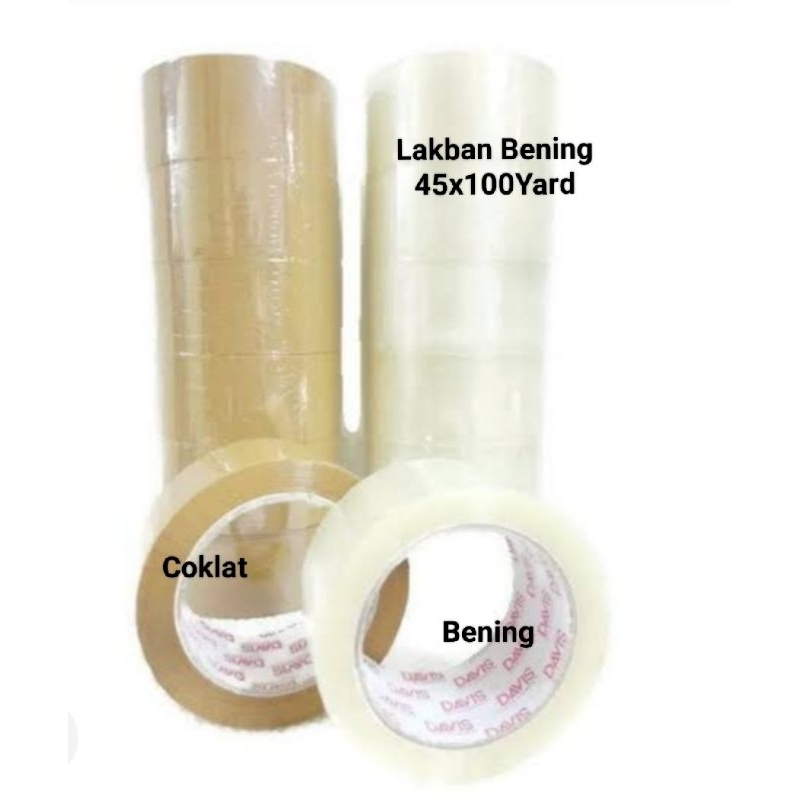 

Lakban Bening/coklat 45x100yard(6pcs)